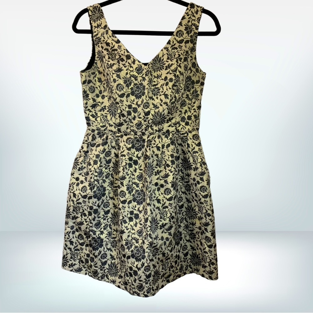 Jack by BB Dakota Sparkling Champagne Floral Cocktail Dress, size 8